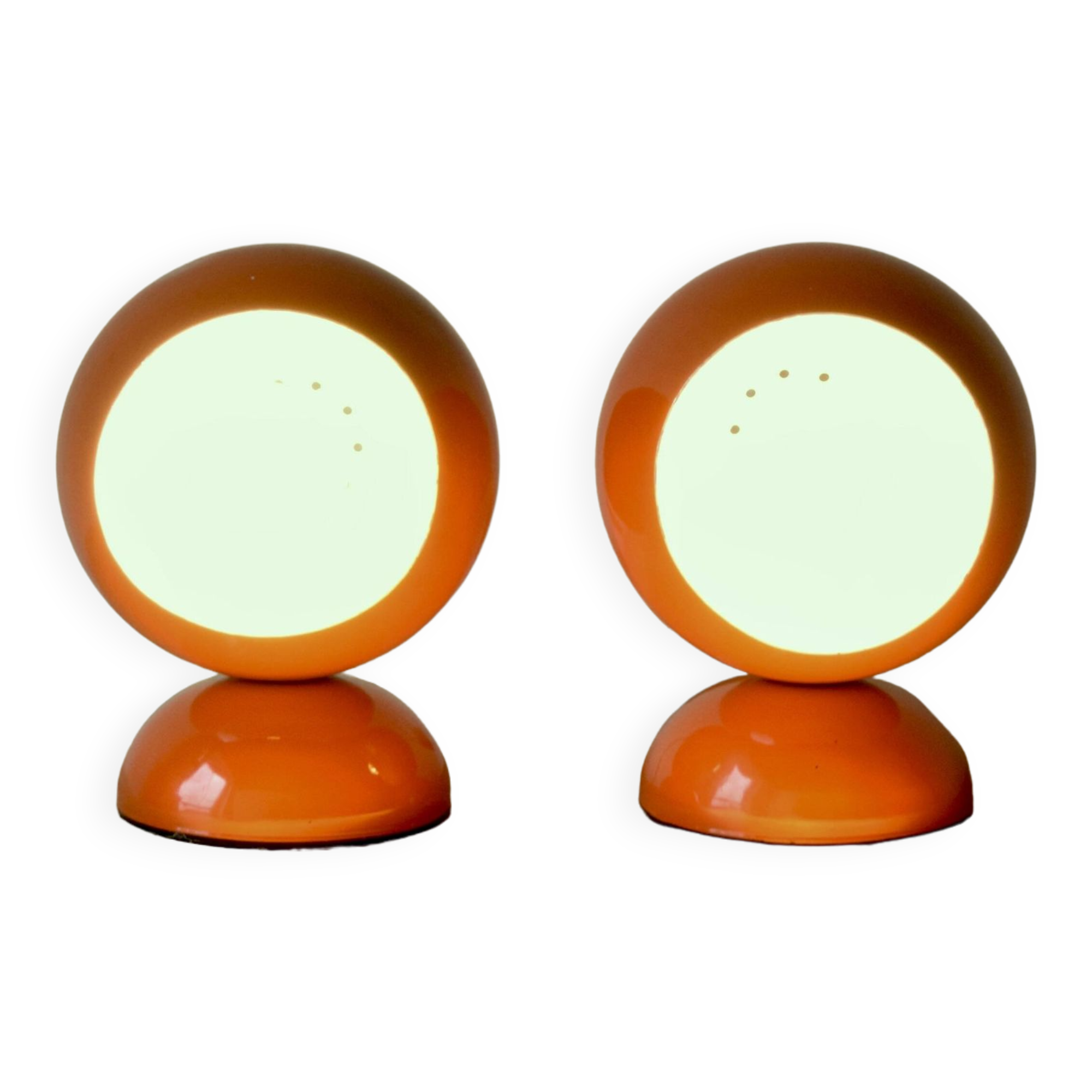 Pair of vintage falca lamps - ball lamps - space age design - made in italy