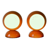 Pair of vintage falca lamps - ball lamps - space age design - made in italy