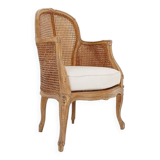 Louis XV style carved armchair with double sided cane work on the side panels
