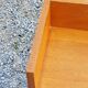 Vintage bedside table of the 50s in blond oak bobbin feet