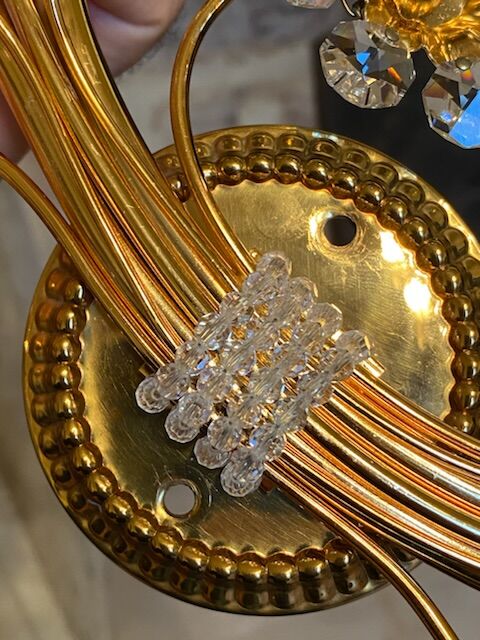 Pair of Palwa flower sconces