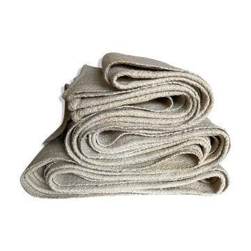 Nappe 5 mètres en toile de chanvre 19e