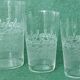 Set 15 old engraved crystal glasses