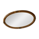 Miroir Art Nouveau ovale en bois peint et miroir biseauté