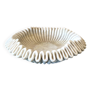 Plat en marbre sculpté main