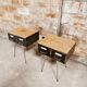 Pair of industrial style bedside table