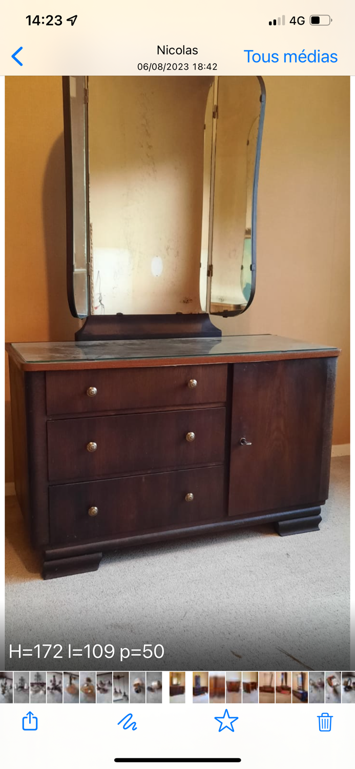 Coiffeuse années 50
