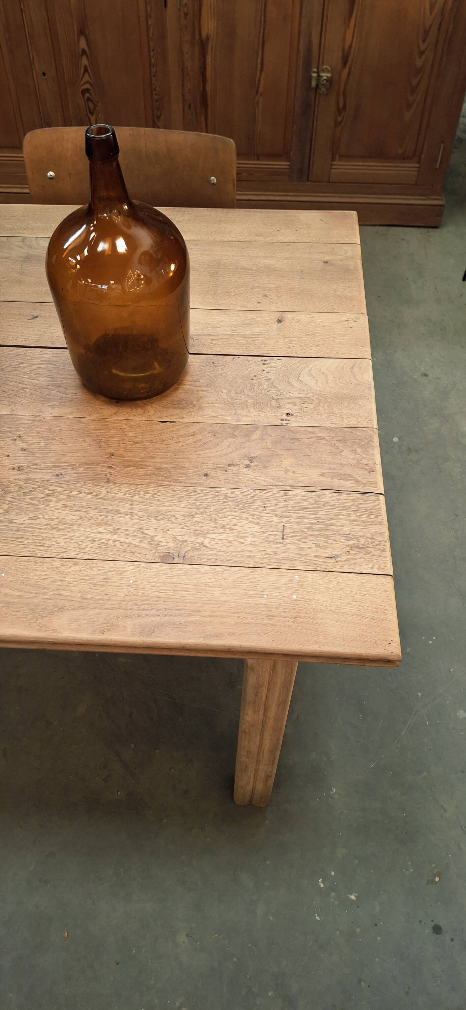 Table de ferme en chêne massif