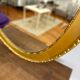 XXth oval mirror, gilded wood trumeau, beveled ice, vintage medallion mirror