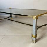Hollywood Regency Style Chrome Coffee Table