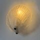 Pair of shell wall lights, frosted glass, France, 1970.