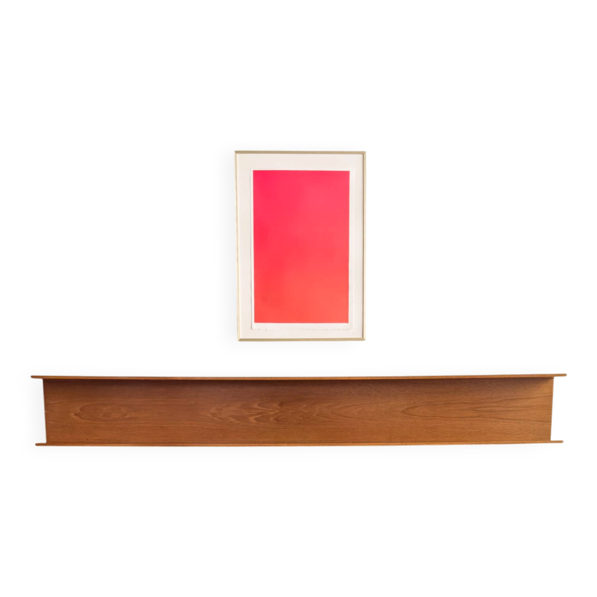 Teak wall shelf by Wilhelm Renz for Walter Wirz Mid Century Design