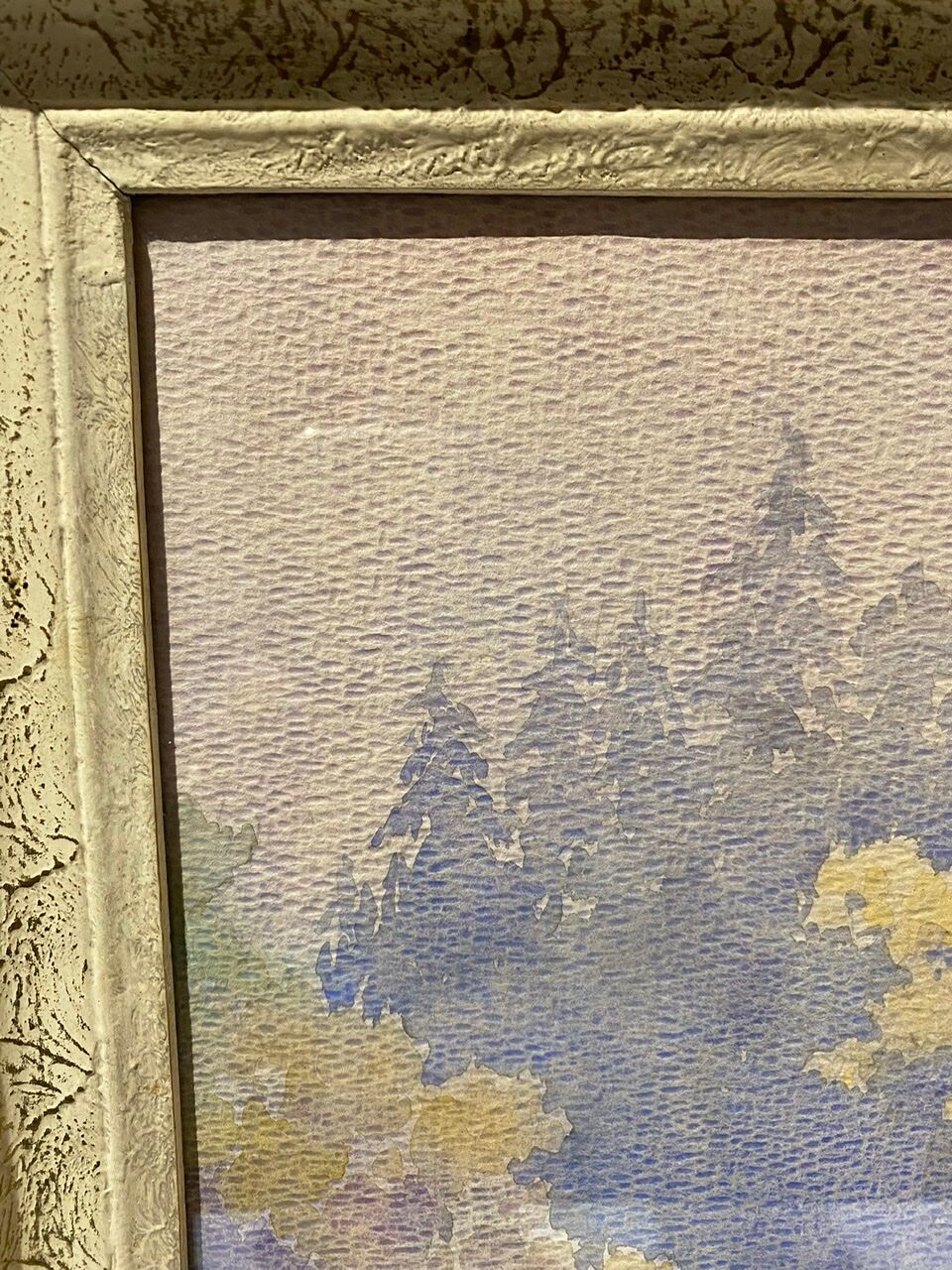 Tableau ancien , paysage dans la nature, signé Andrée Bouchard ( 1903-2002)