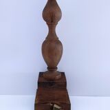 XL turned solid wood lamp base H.45.5 cm