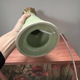 Lampe à poser vintage pastel globe plissé