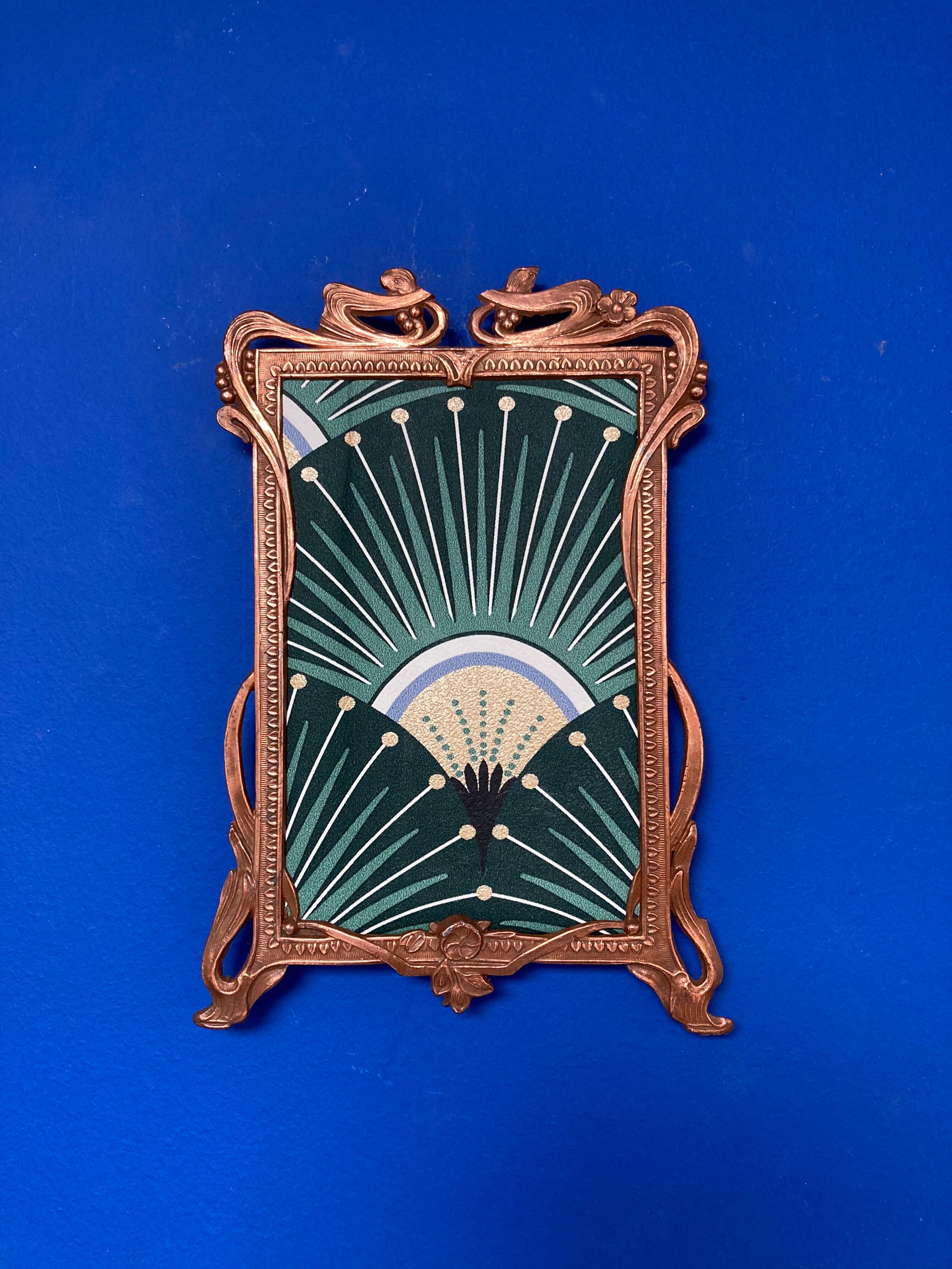 Art Nouveau copper frame