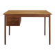 Scandinavian teak desk with a suspended drawer unit.