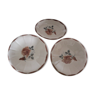Set de 2 plats légumiers et 1 ravier Digoin Sarreguemines  modele 9181