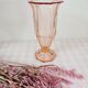 Grand vase en verre rose