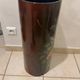Antique wooden umbrella stand hand-painted – Floral decor