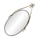 Italian brass oval mirror 60s