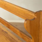 Banc coffre ancien vers 1900, en chêne massif, fait à la main