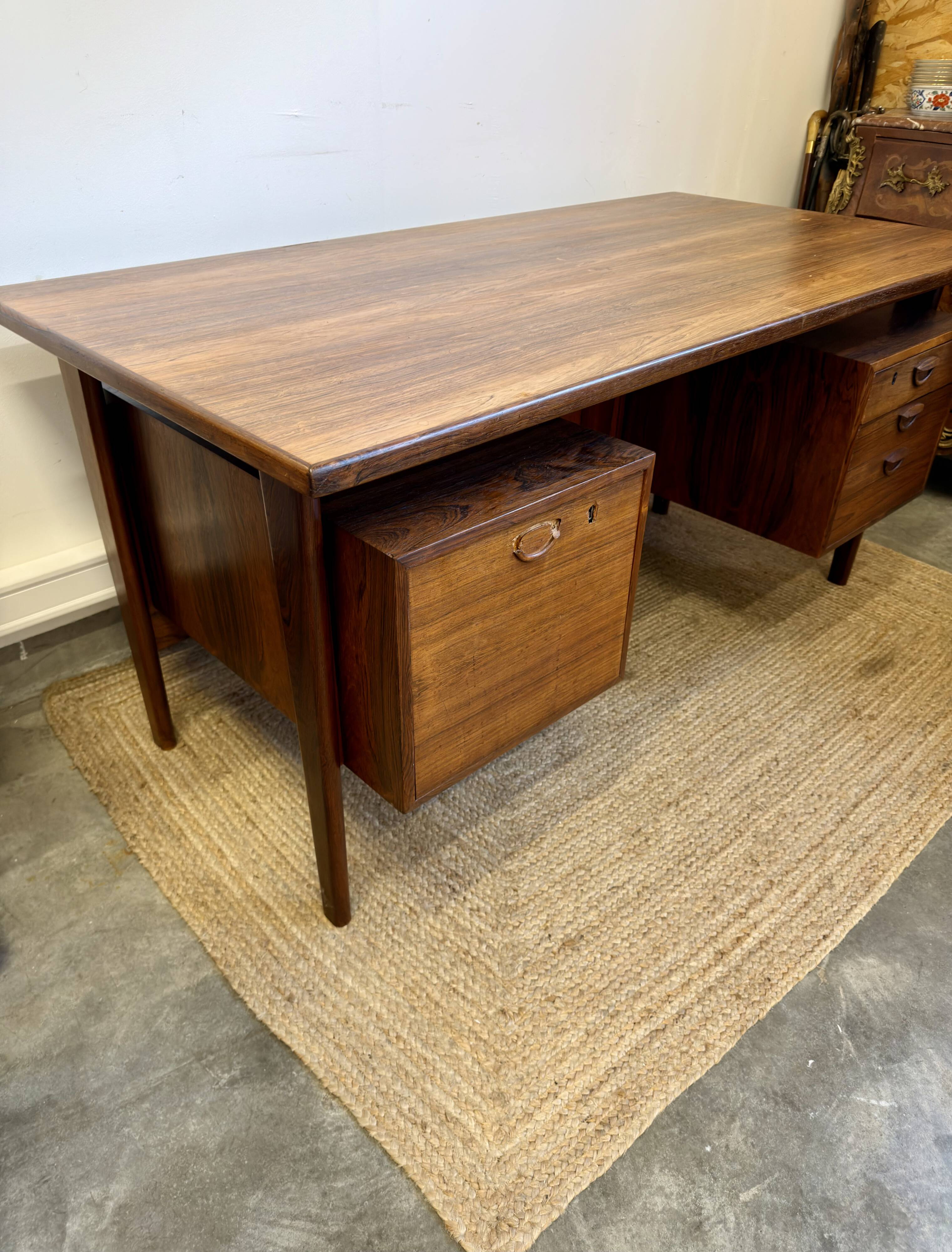 Bureau scandinave en palissandre par Kai Kristiansen pour Feldballes, 1960