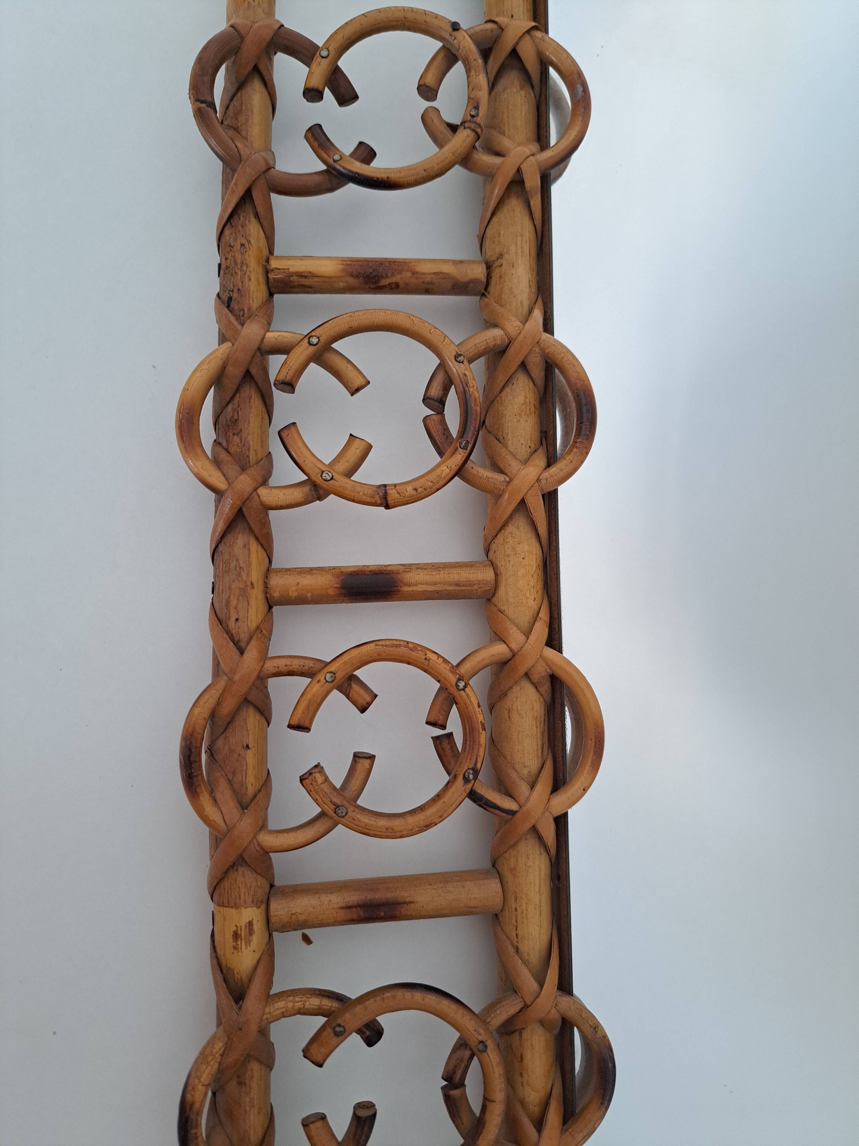 Vintage bamboo mirror