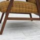 1960s, Danish armchair, furniture wool fabric, teak wood, oak wood.