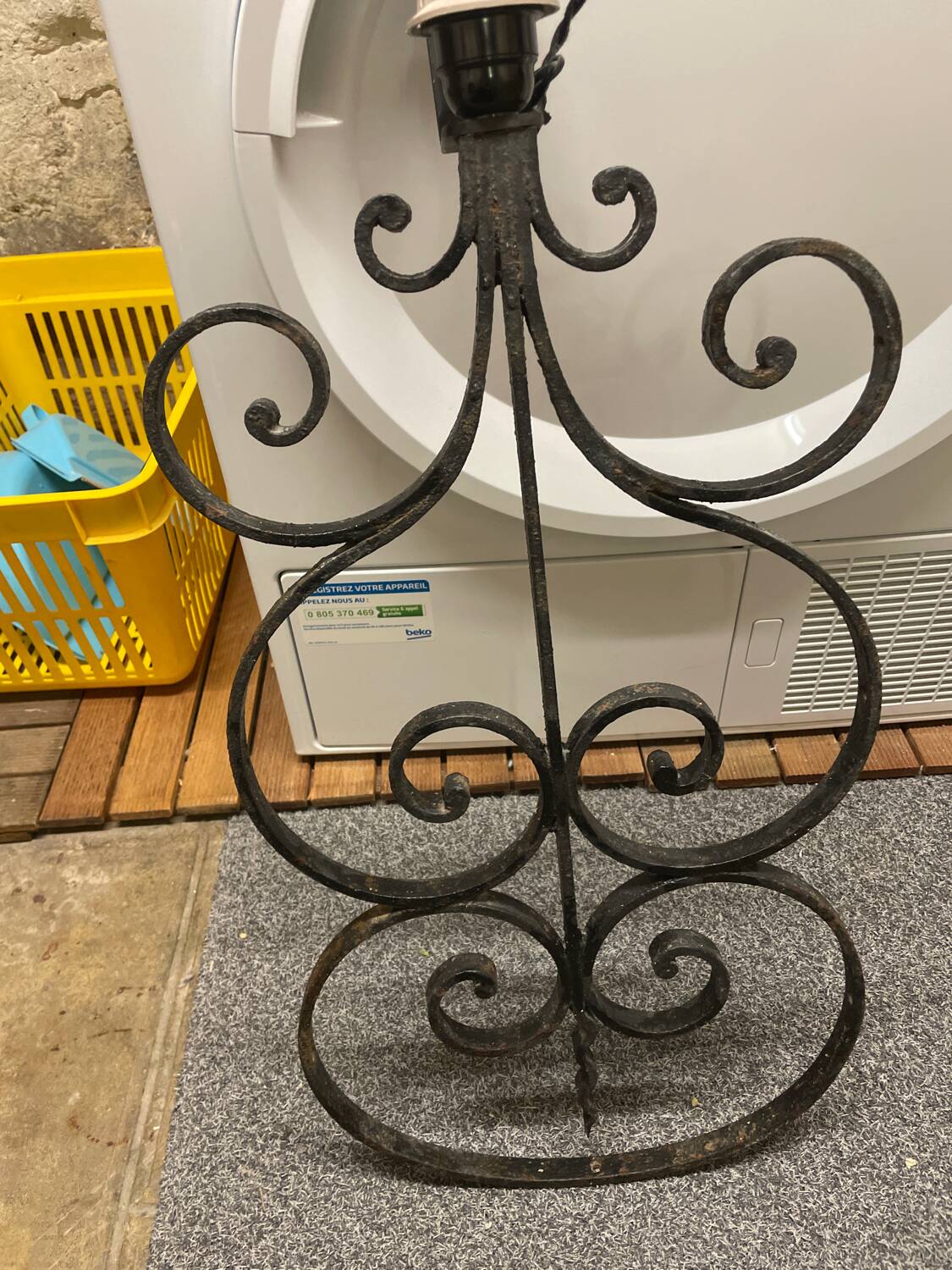 Wrought iron wall light