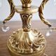 Gilt bronze bouillotte lamp with crystal drops, Empire style