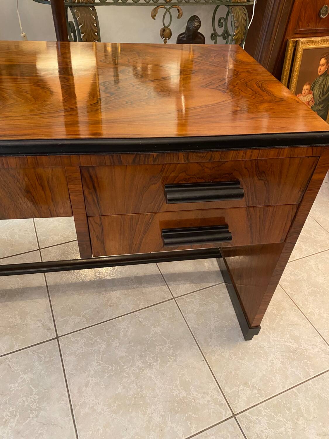 Art Deco mahogany desk