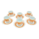 6 Midcentury Porcelain Coffee Cups & Saucers, EPIAG, Czechoslovakia