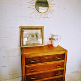 Vintage compass feet chest of drawers