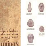 Art Deco vase "golden scales", signed Carrillo