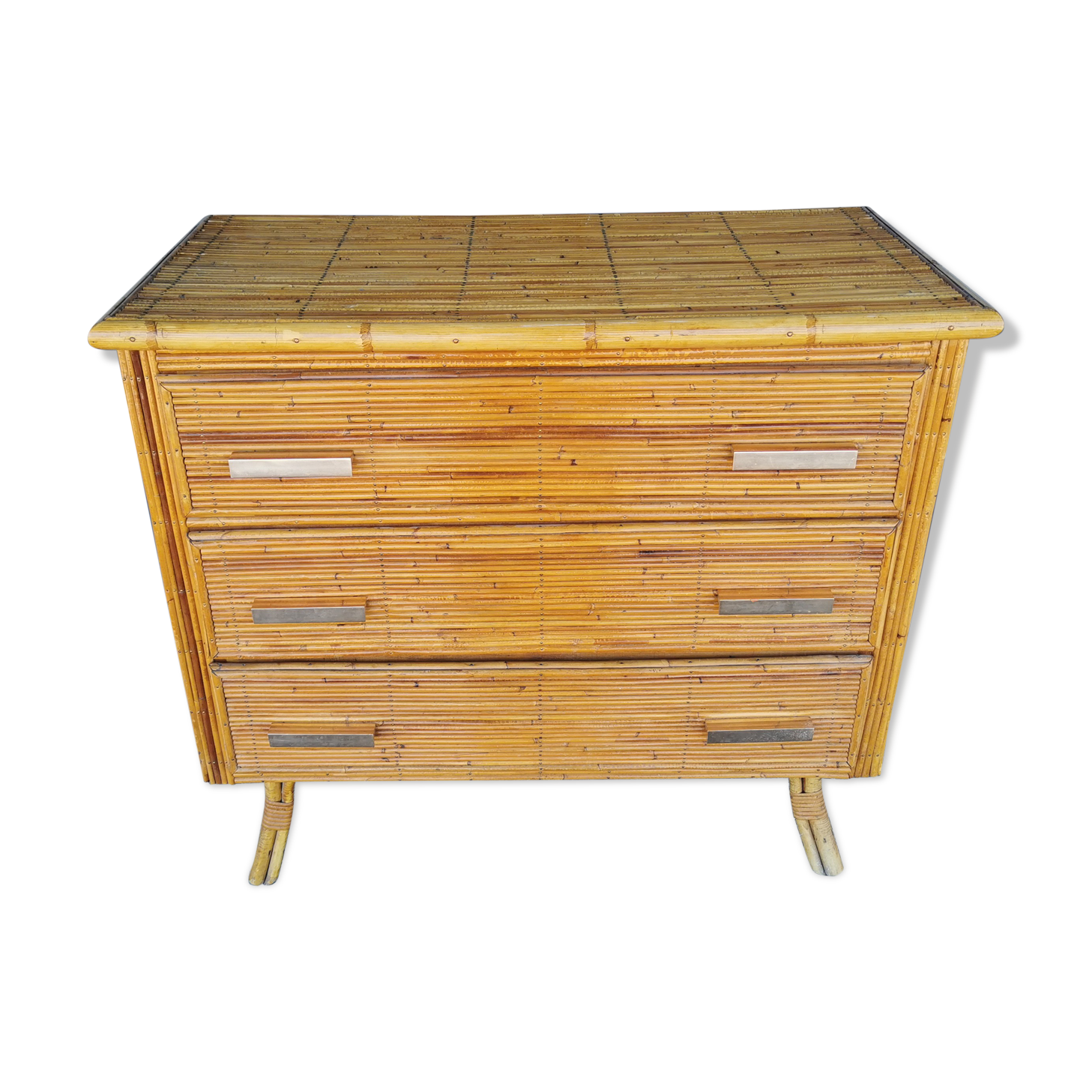 Rattan chest of drawers from the 50s