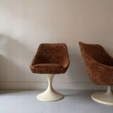 Velvet tulip chair, 1970