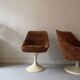 Chaise tulipe velours 1970
