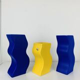 Trio of Asa vases, 1980s ceramic, vintage Memphis style