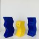 Trio of Asa vases, 1980s ceramic, vintage Memphis style