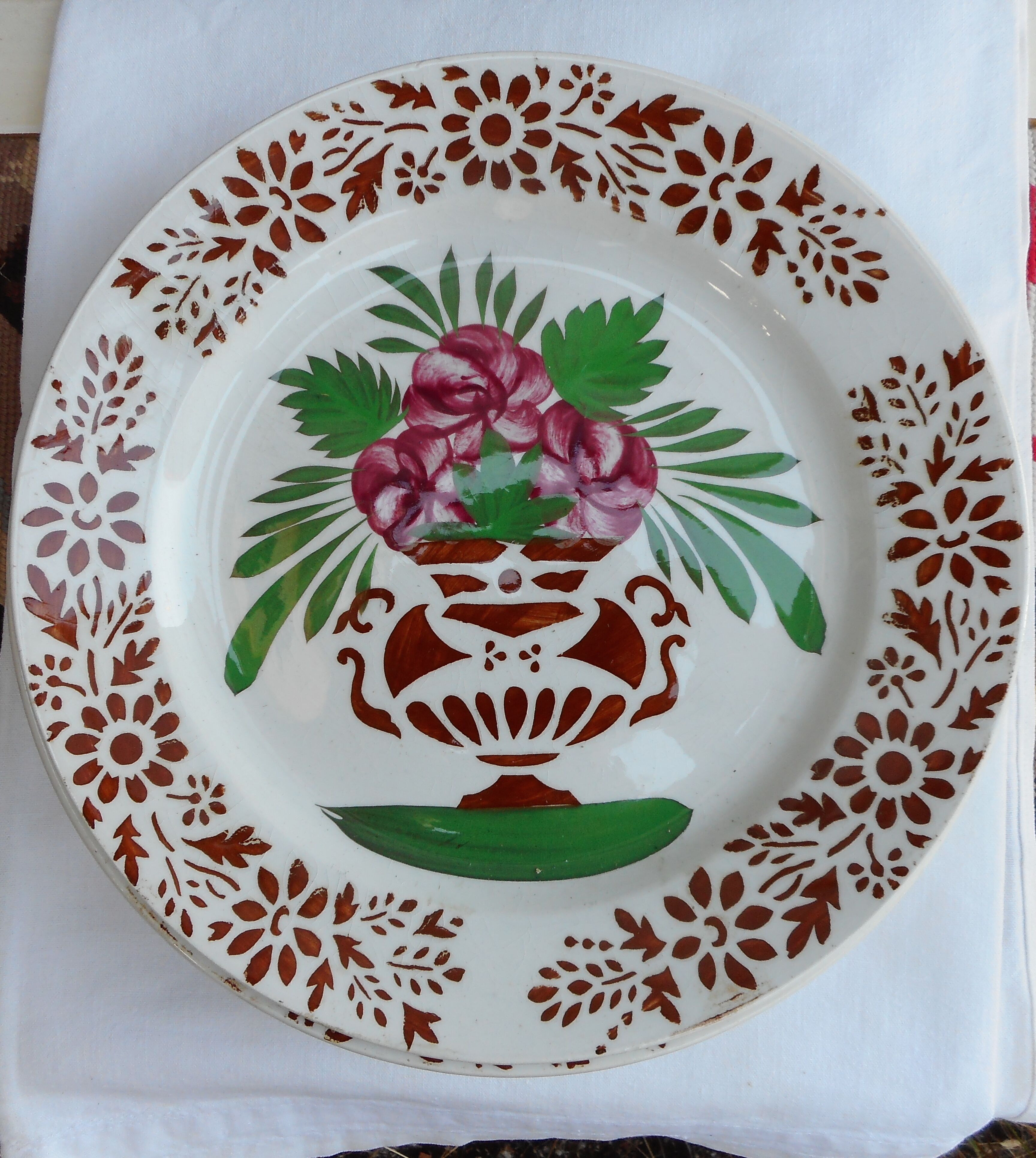 Lot de 5 assiettes faïence de Sarreguemines