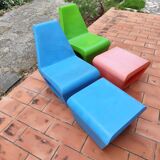 2 armchairs and 2 ottomans by Wiel Arets for Quinze & Milan vintage