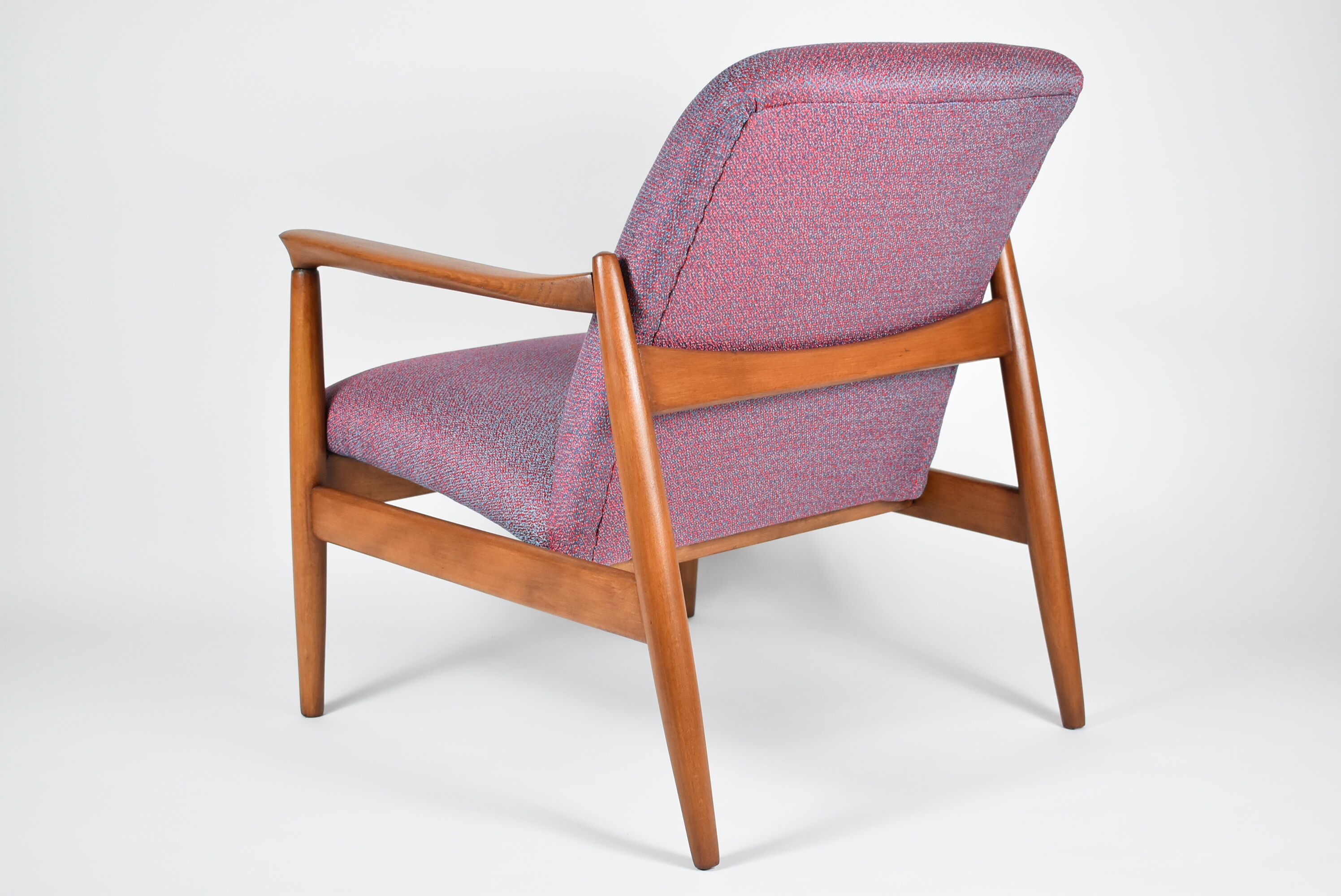 Original restored armchair GFM-64, signed by designer E.Homa, 1960s
