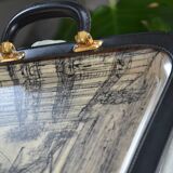 Large leather and fiberglass tray Manufacture Manover