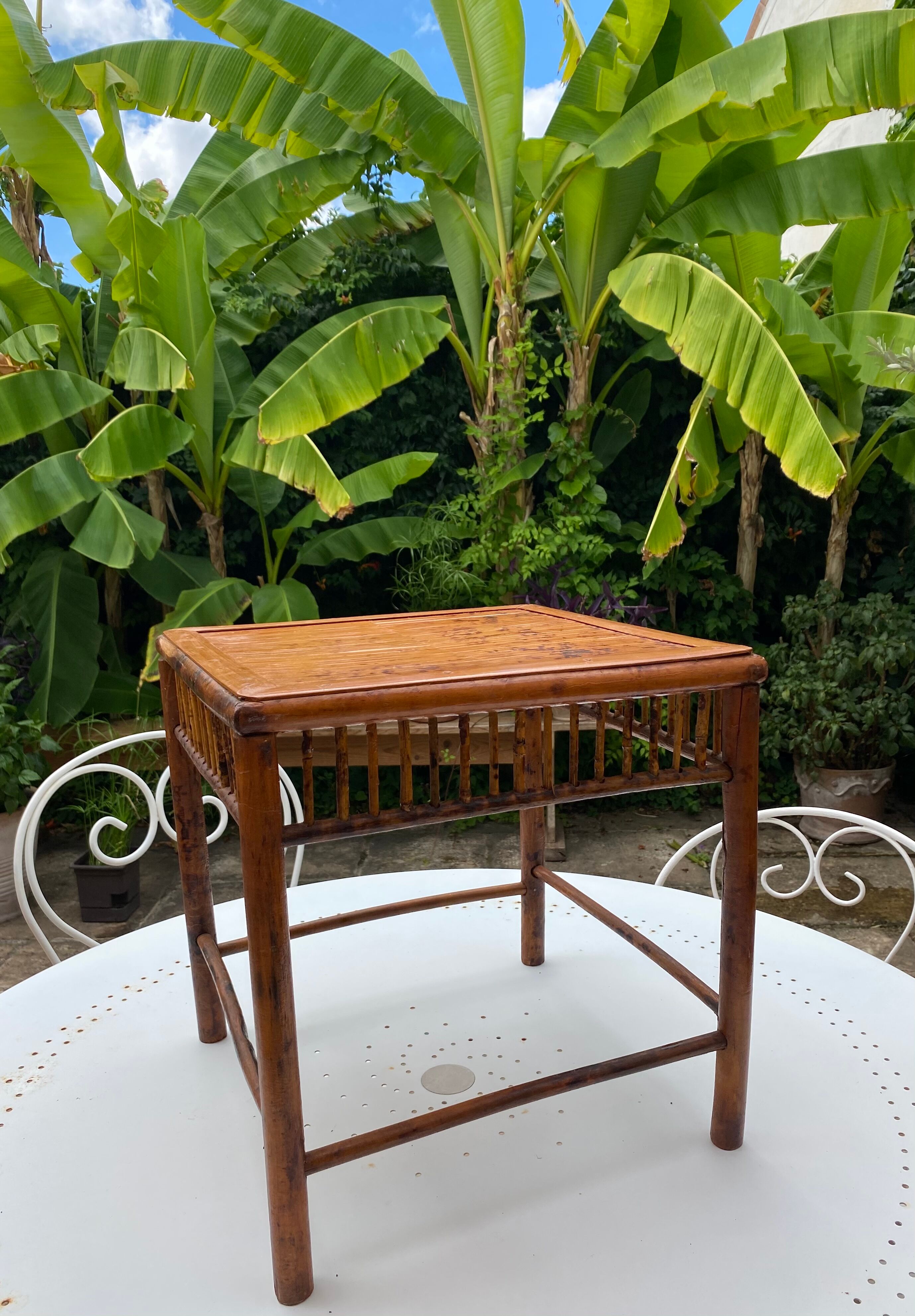 Vintage bamboo coffee table