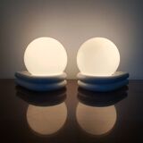 Pair of space age 80s Decotec wall lights