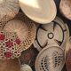 Set 23 decorative rattan baskets