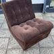 Fauteuil relax vintage en velours côtelé