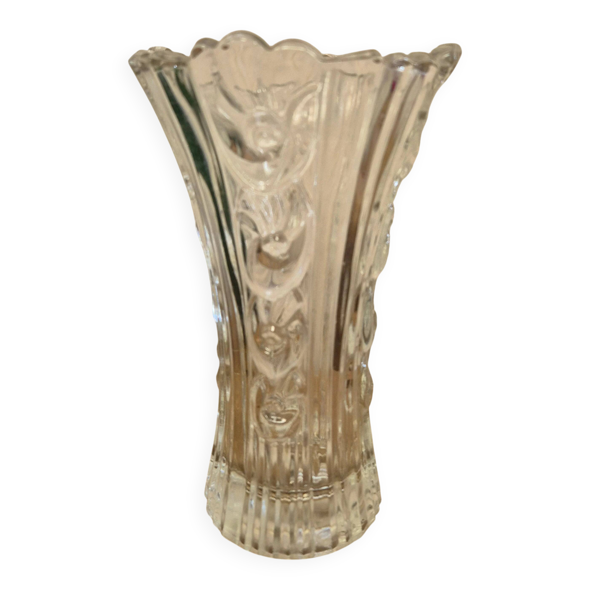 Cut glass vase