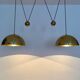 Lampe suspendue en laiton Posa44 double réglable par Florian Schulz
